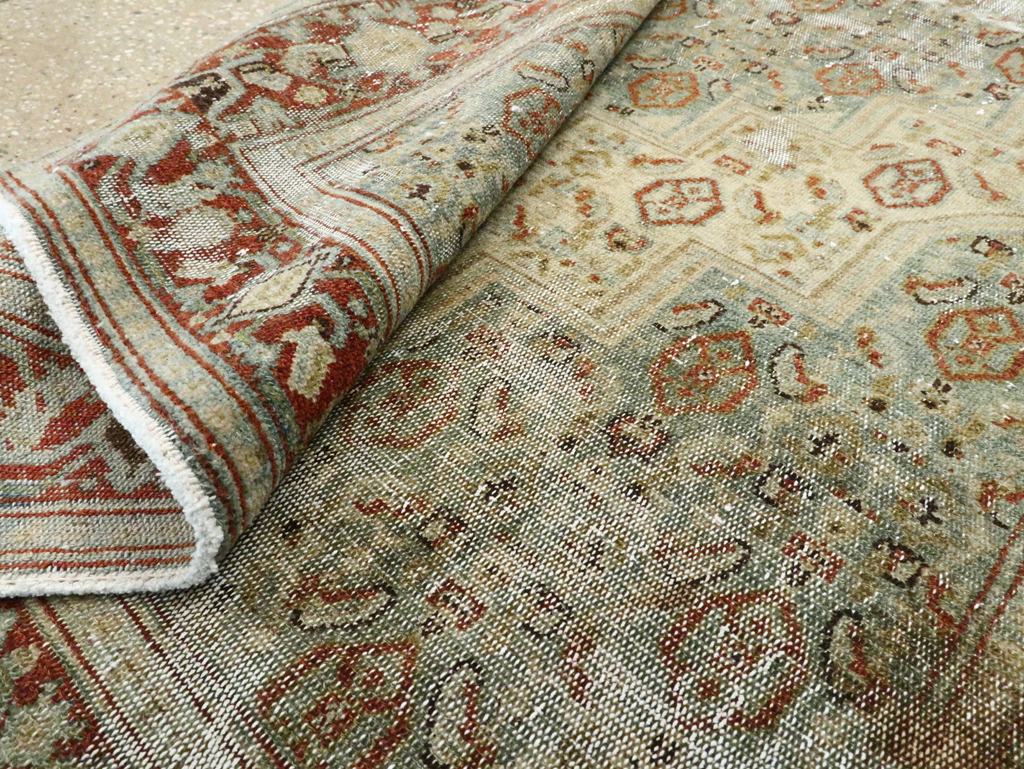 Antique Persian Senneh Distressed Rug, No.26708 - Galerie Shabab