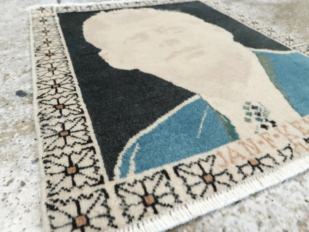 Vintage Persian Tabriz Pictorial Rug (Pair: 2 of 2), No.26710 - Galerie Shabab