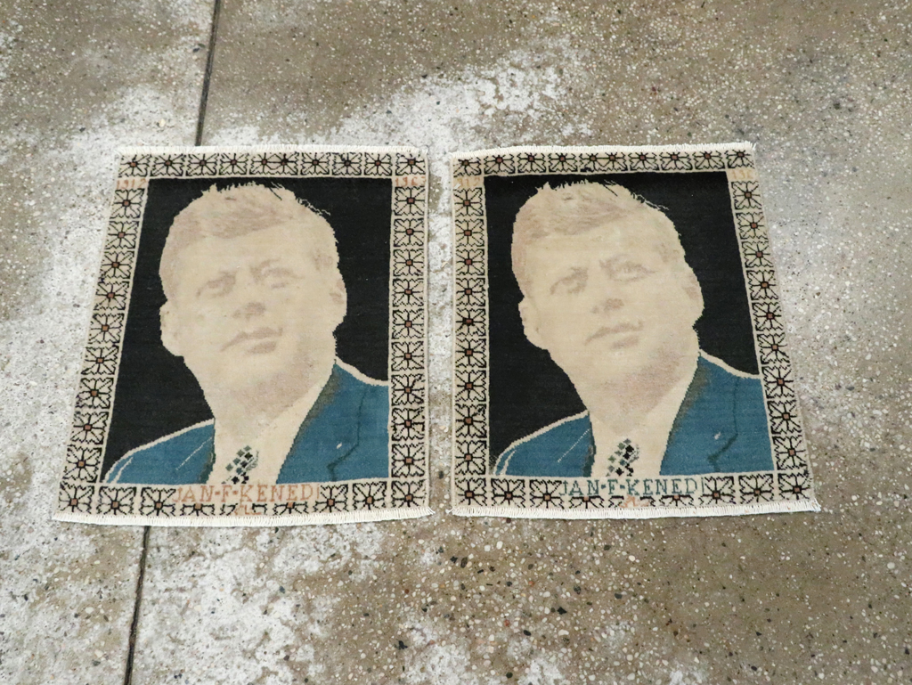 Vintage Persian Tabriz Pictorial Rug (Pair: 2 of 2), No.26710 - Galerie Shabab