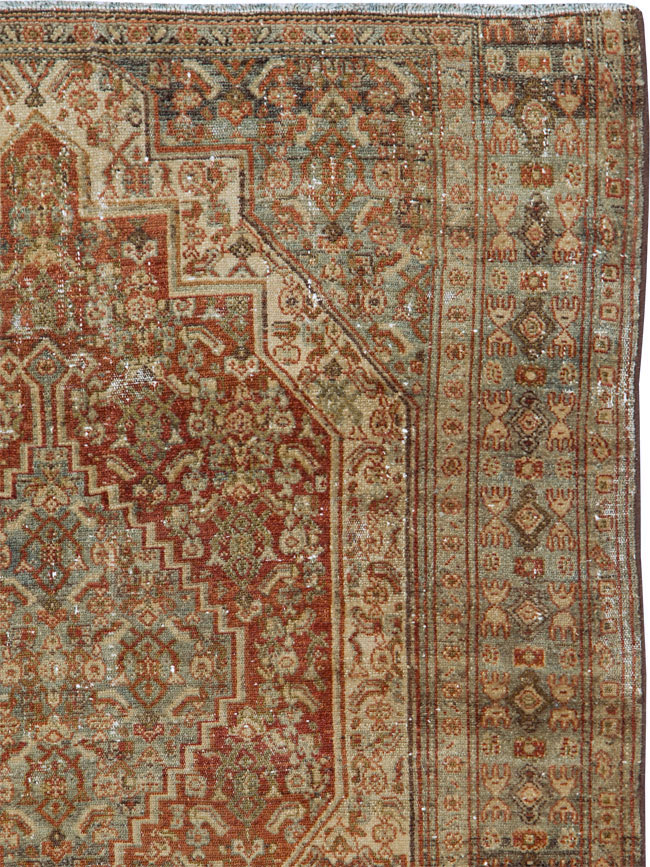Antique Persian Senneh Distressed Rug, No.26712 - Galerie Shabab
