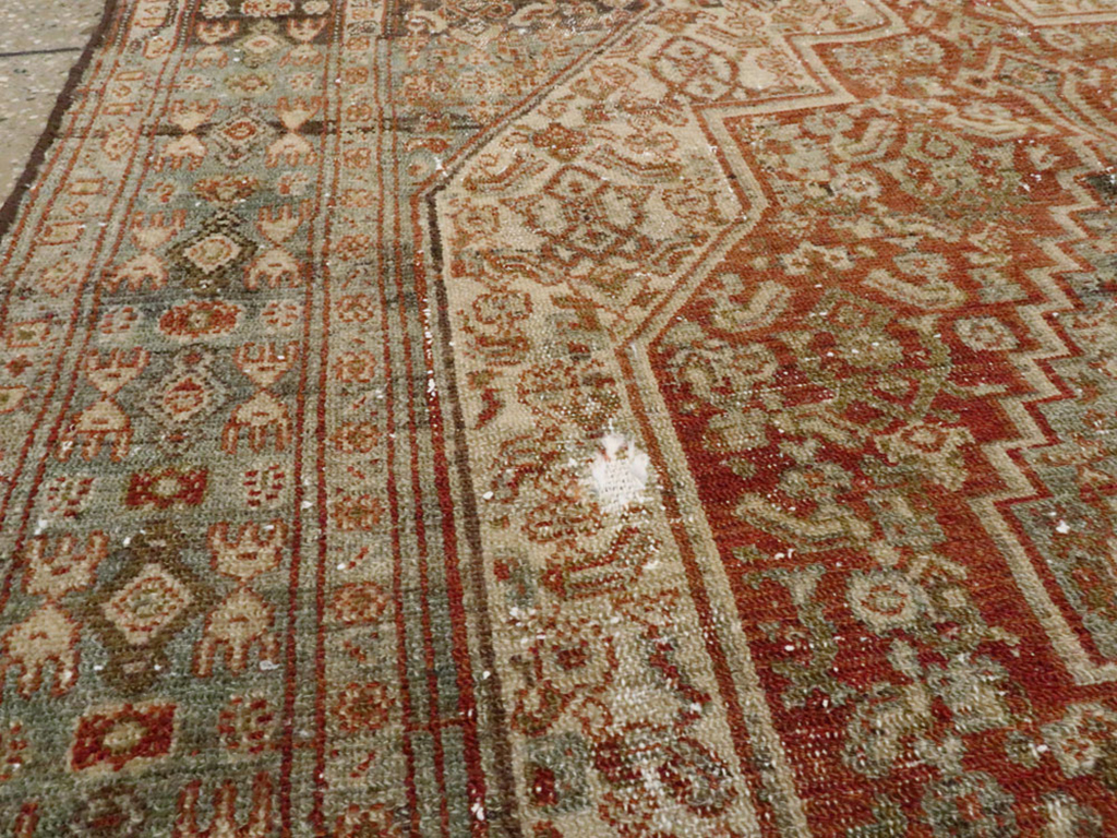 Antique Persian Senneh Distressed Rug, No.26712 - Galerie Shabab