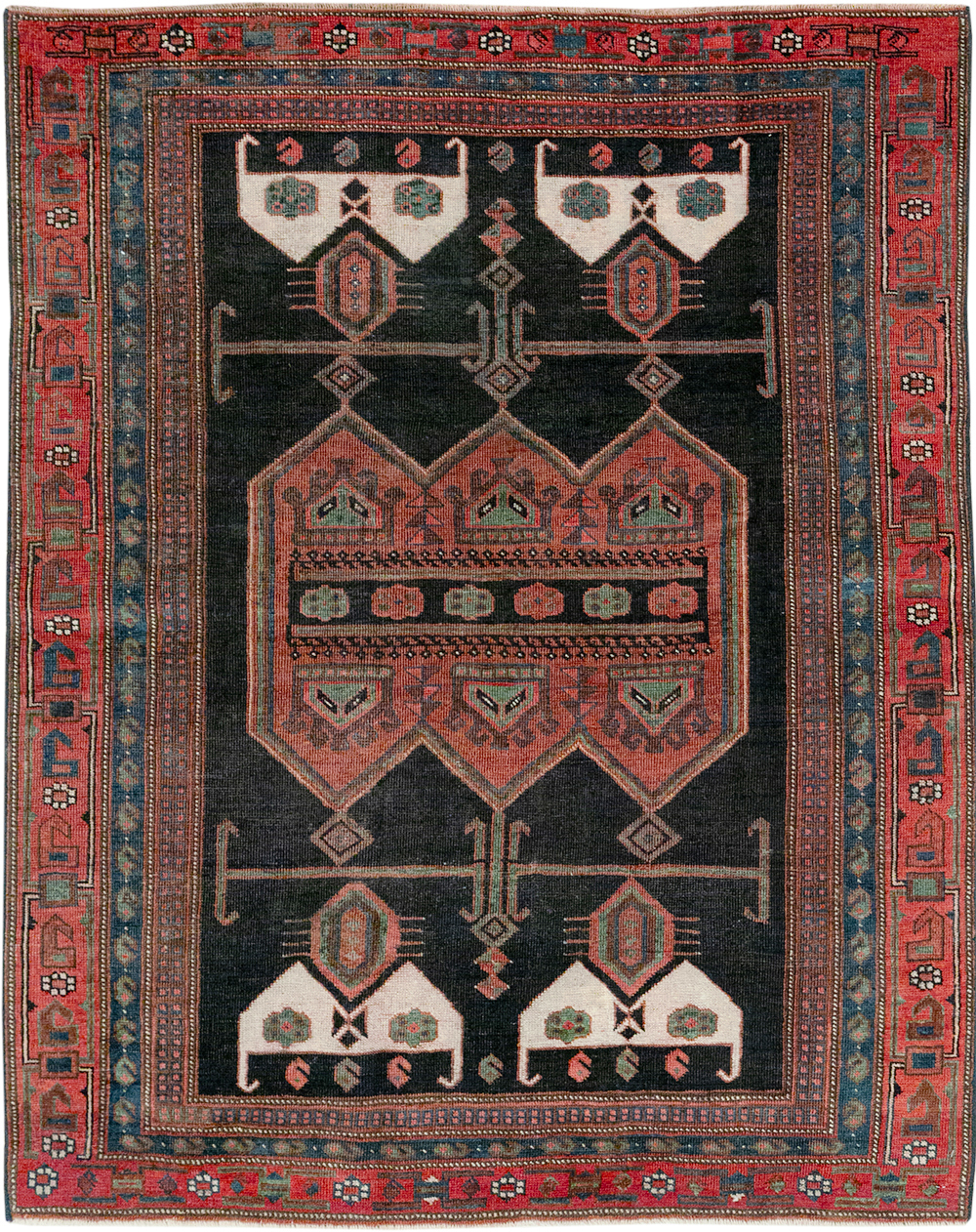 Antique Persian Afshar Accent Rug, No.26719 - Galerie Shabab