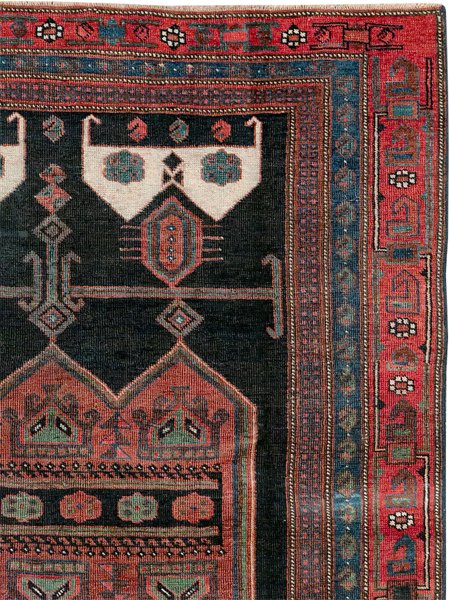 Antique Persian Afshar Accent Rug, No.26719 - Galerie Shabab