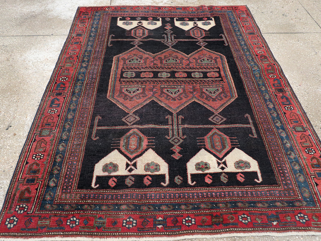 Antique Persian Afshar Accent Rug, No.26719 - Galerie Shabab