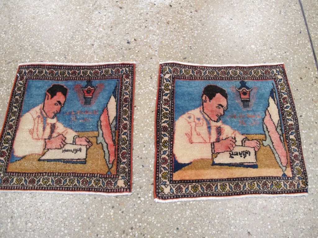 Antique Persian Tabriz Pictorial Rug (Pair: 1 of 2), No.26722 - Galerie Shabab