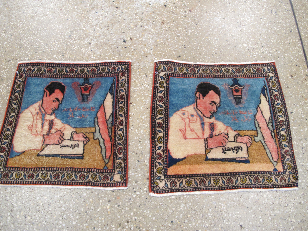 Antique Persian Tabriz Pictorial Rug (Pair: 1 of 2), No.26722 - Galerie Shabab