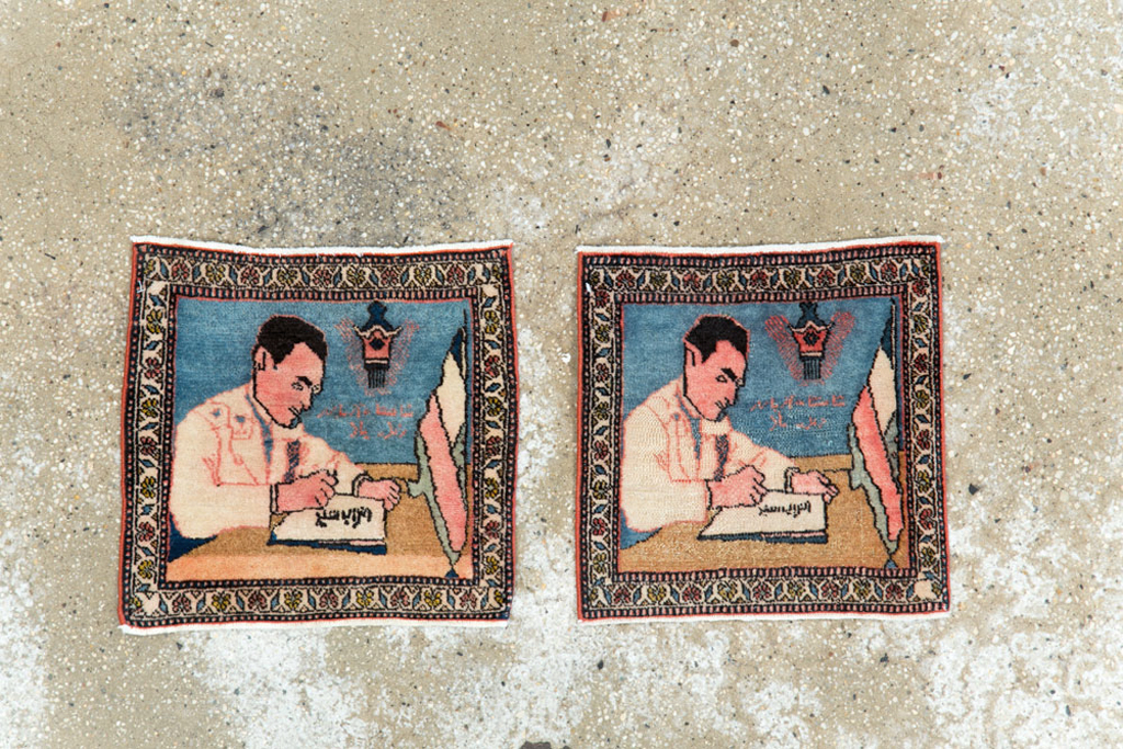 Antique Persian Tabriz Pictorial Rug (Pair: 1 of 2), No.26722 - Galerie Shabab