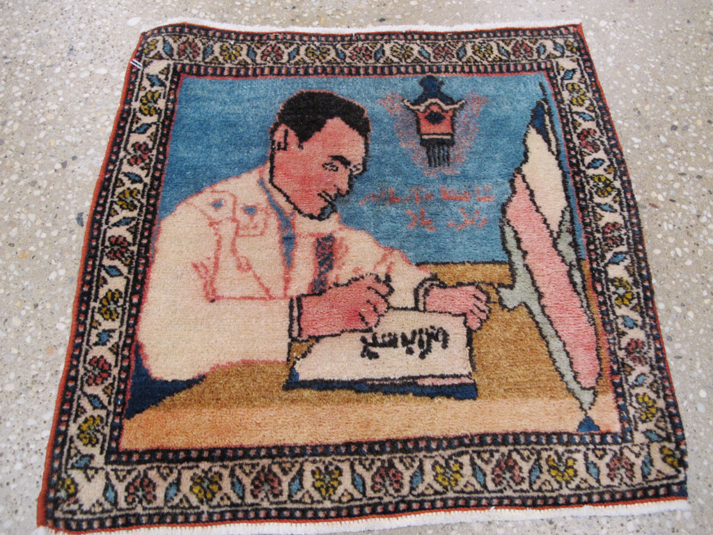 Antique Persian Tabriz Pictorial Rug (Pair: 2 of 2), No.26723 - Galerie Shabab