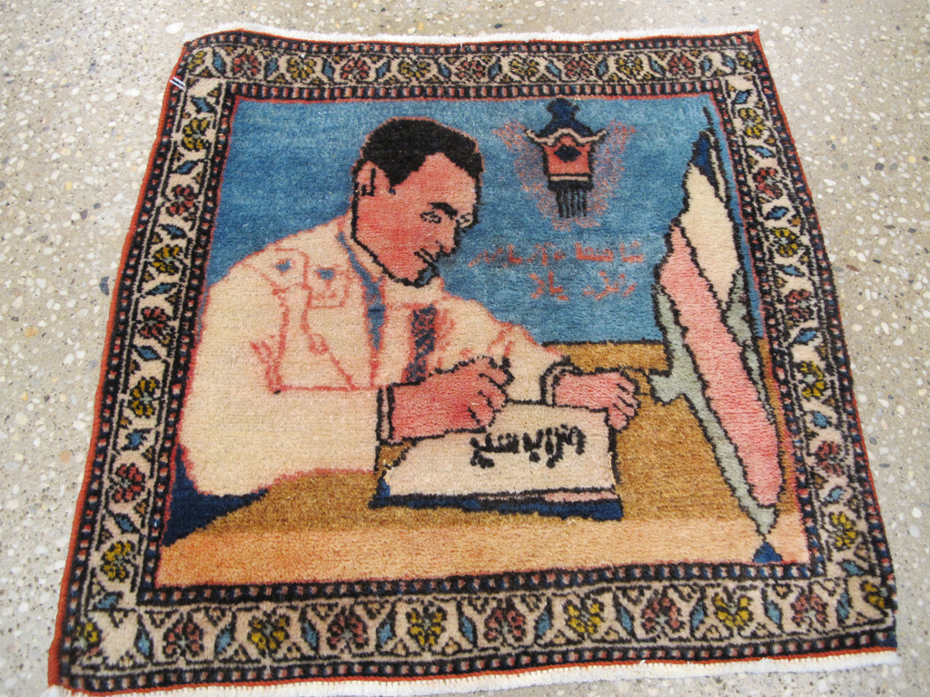 Antique Persian Tabriz Pictorial Rug (Pair: 2 of 2), No.26723 - Galerie Shabab