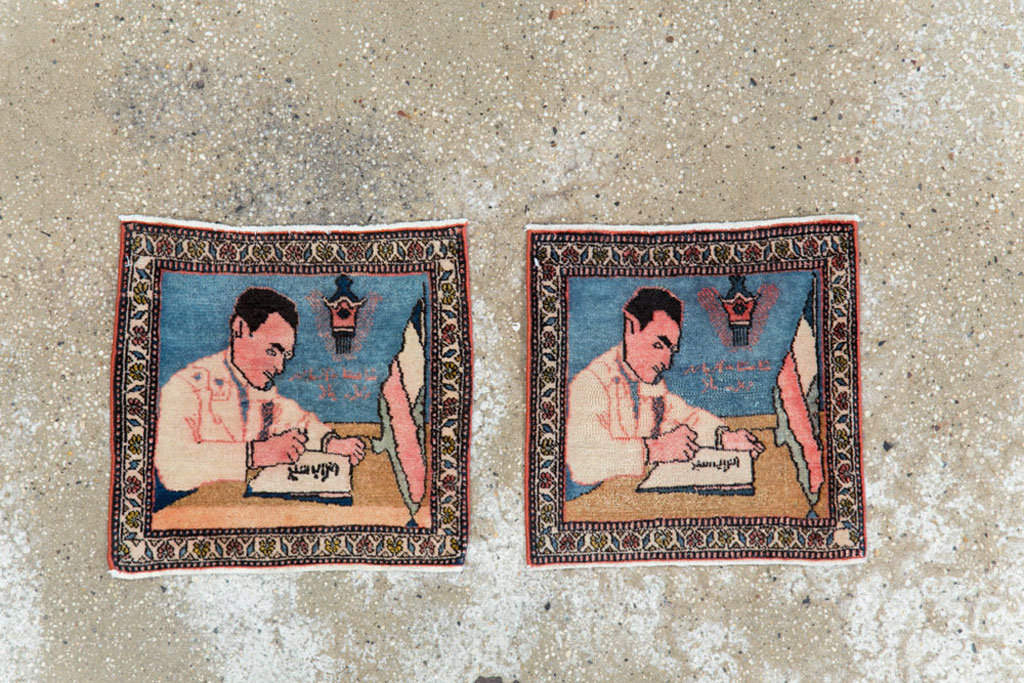 Antique Persian Tabriz Pictorial Rug (Pair: 2 of 2), No.26723 - Galerie Shabab