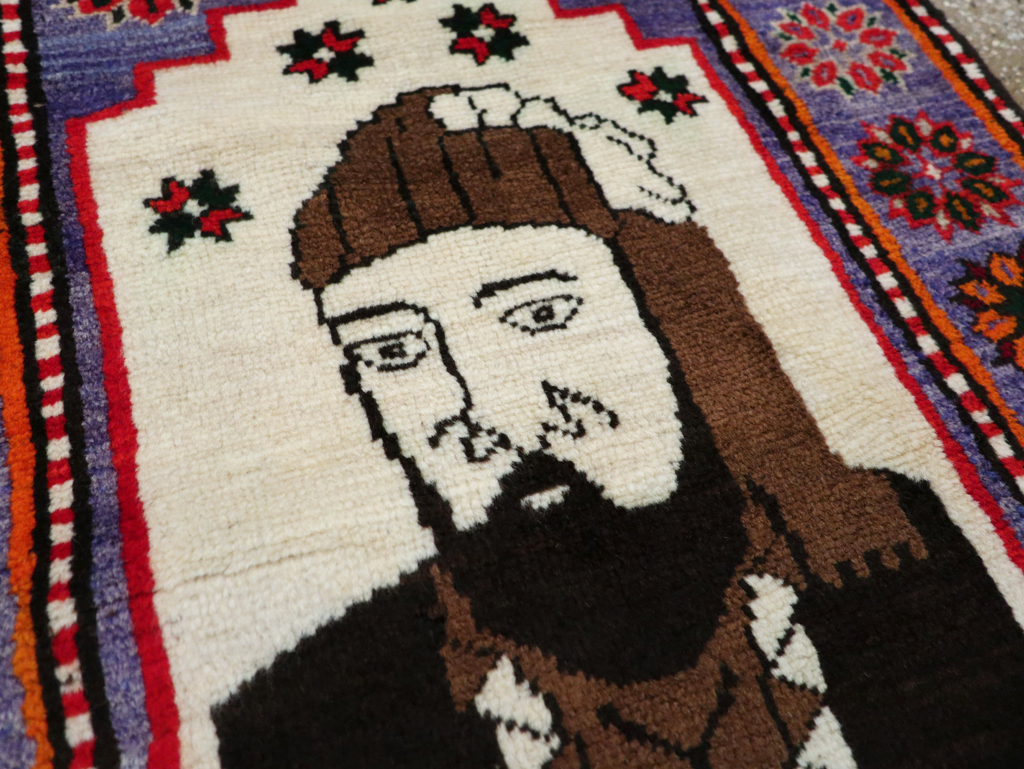 Vintage Persian Baluch Pictorial Rug, No.26725 - Galerie Shabab