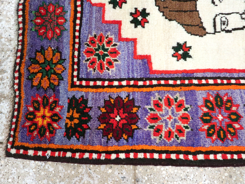 Vintage Persian Baluch Pictorial Rug, No.26725 - Galerie Shabab