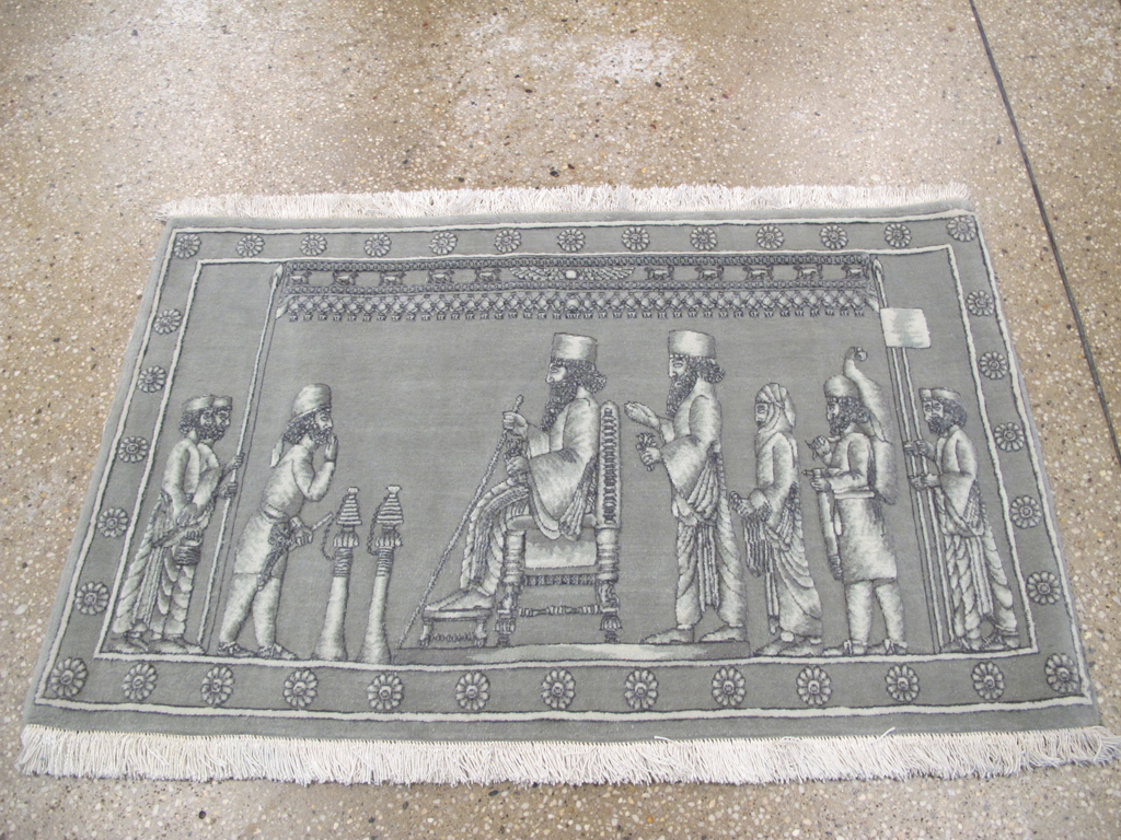 Persian Tabriz Pictorial Rug, No.26727 - Galerie Shabab