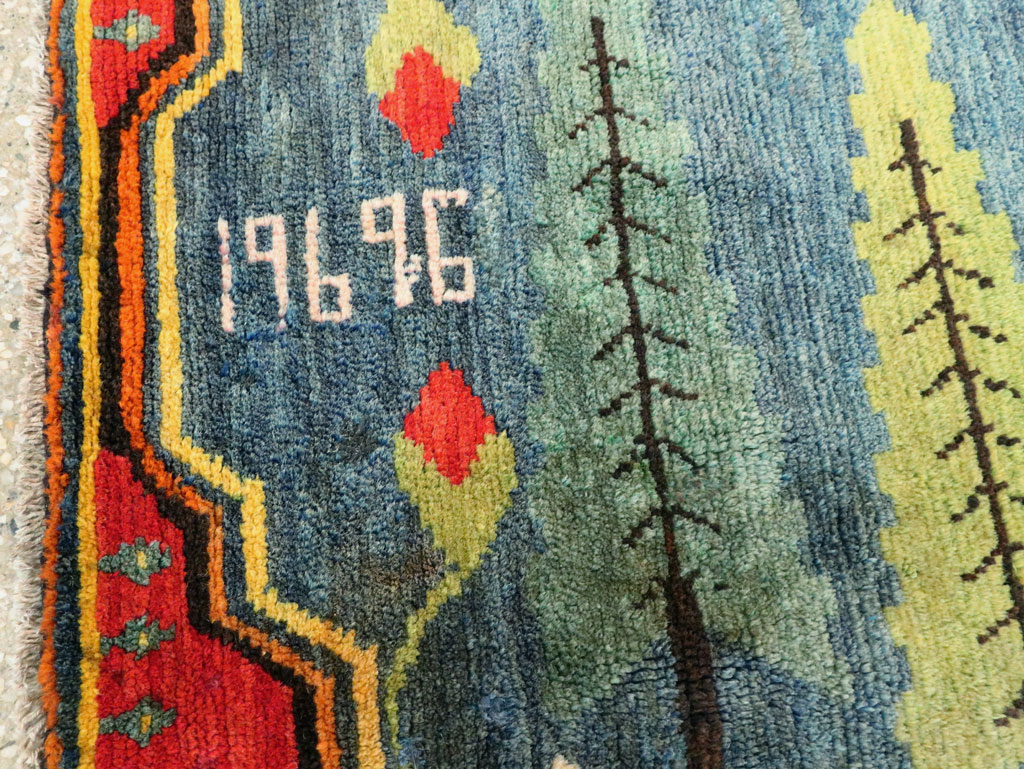 Vintage Caucasian Karabagh Pictorial Rug, No.26730 - Galerie Shabab