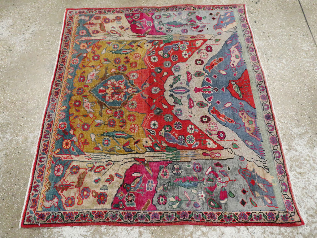 Vintage Persian Pictorial Tabriz Rug, No.26733 - Galerie Shabab