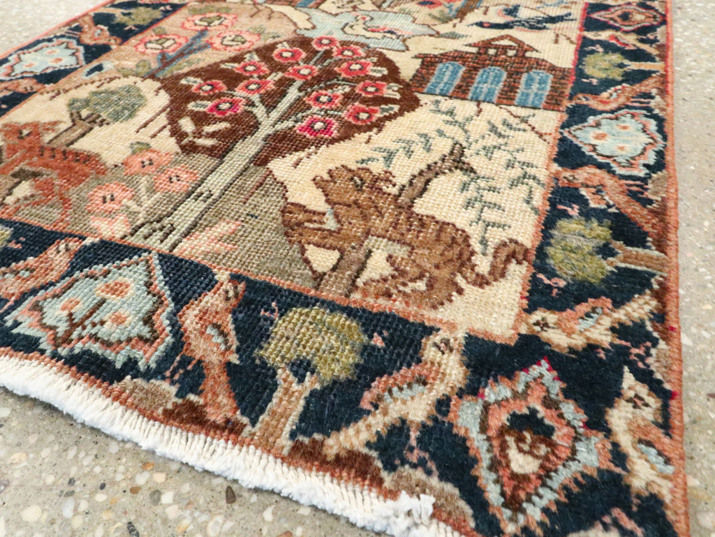 Vintage Persian Tabriz Pictorial Rug (Pair: 1 of 2), No.26742 - Galerie Shabab