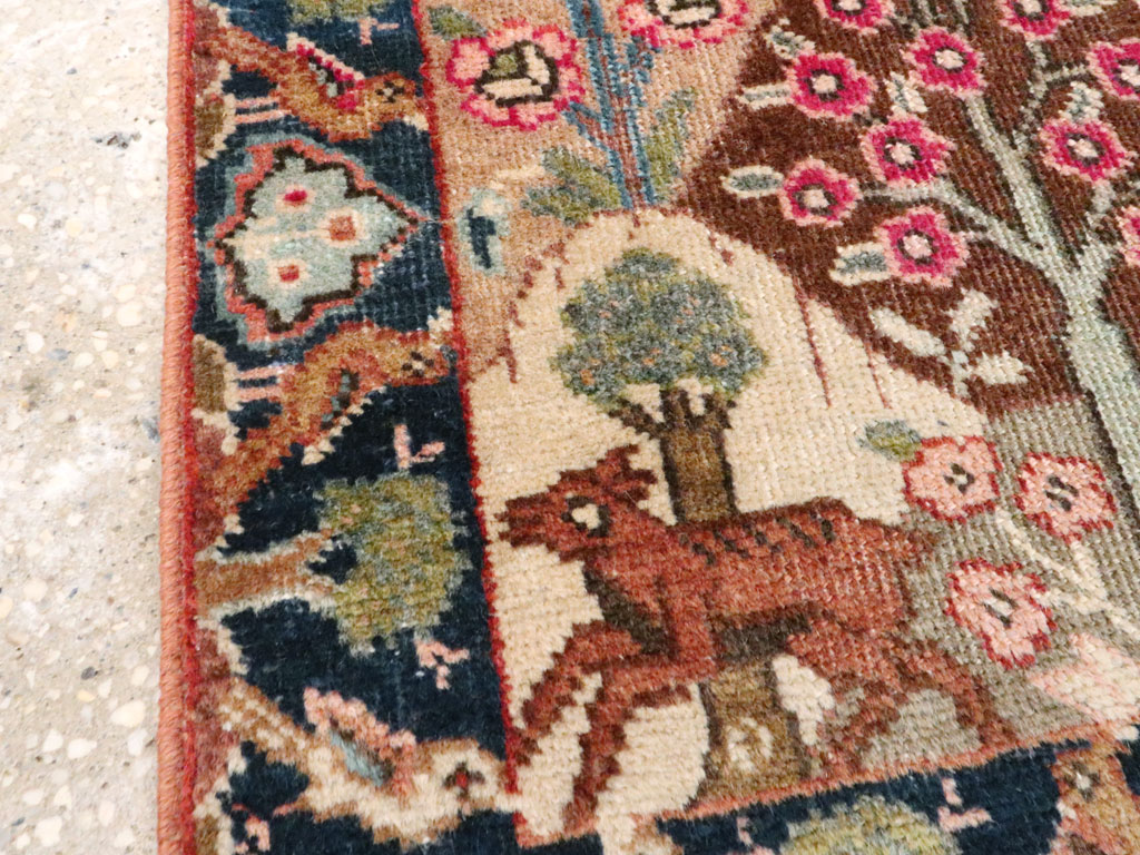 Vintage Persian Tabriz Pictorial Rug (Pair: 2 of 2), No.26743 - Galerie Shabab