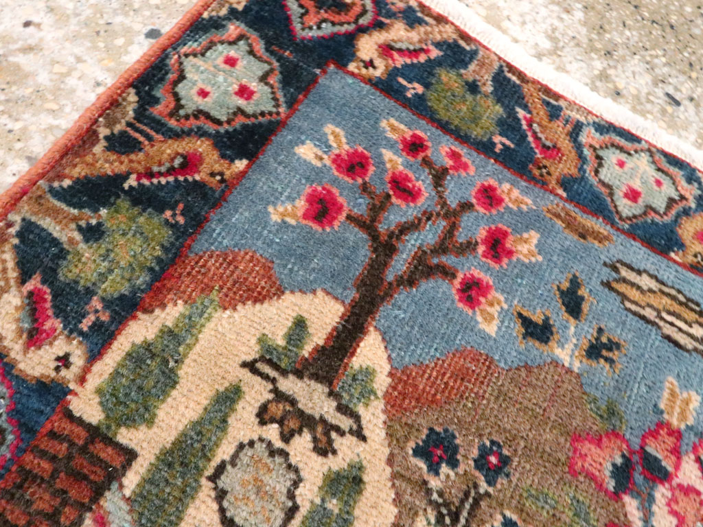 Vintage Persian Tabriz Pictorial Rug (Pair: 2 of 2), No.26743 - Galerie Shabab