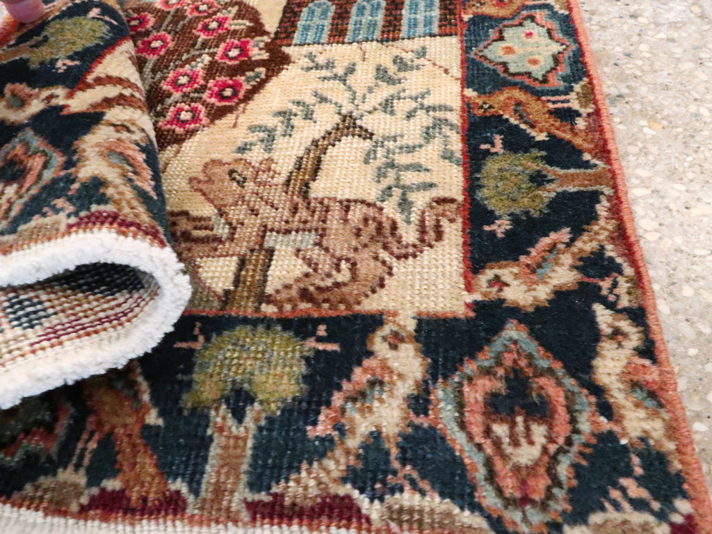 Vintage Persian Tabriz Pictorial Rug (Pair: 2 of 2), No.26743 - Galerie Shabab