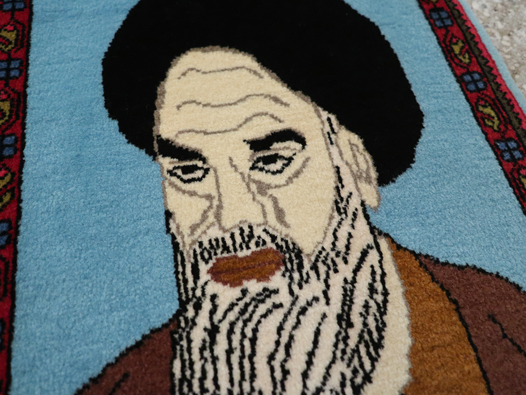 Vintage Persian Mahal Pictorial Rug, No.26744 - Galerie Shabab