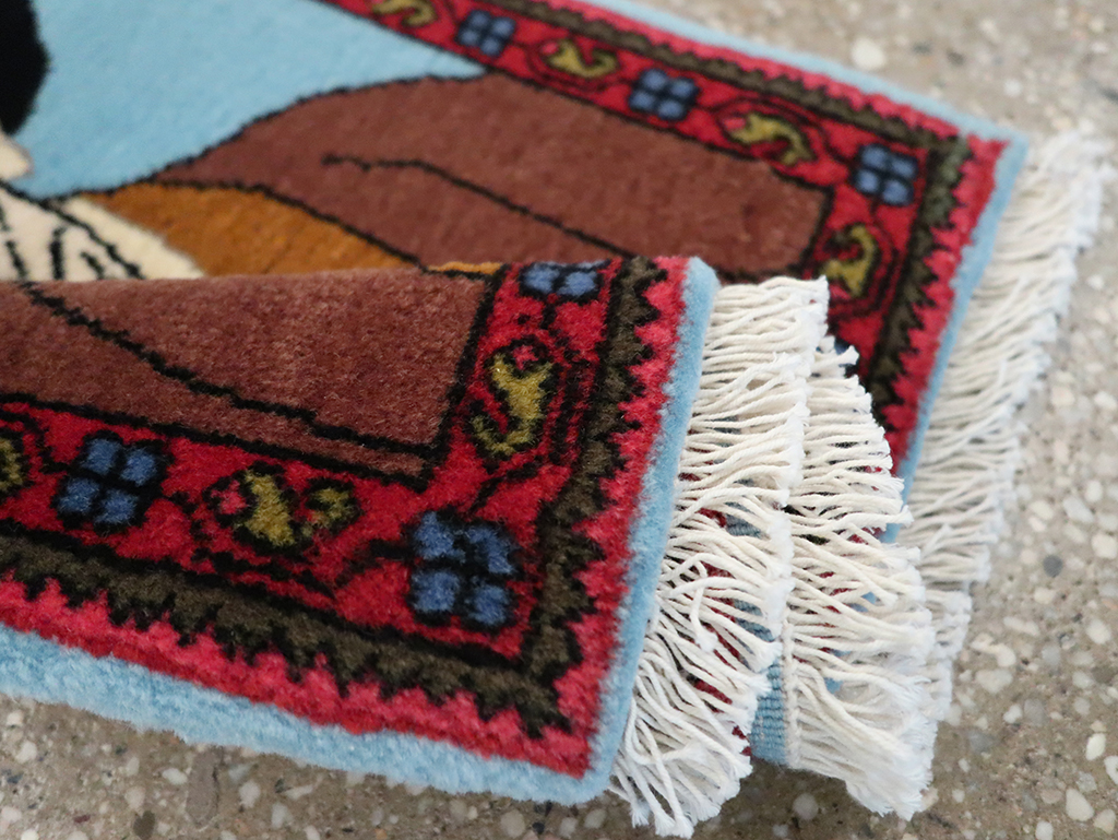 Vintage Persian Mahal Pictorial Rug, No.26744 - Galerie Shabab