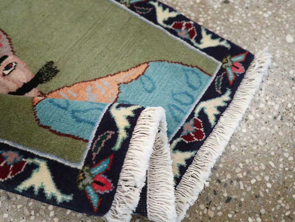 Vintage Persian Tabriz Pictorial Rug, No.26761 - Galerie Shabab