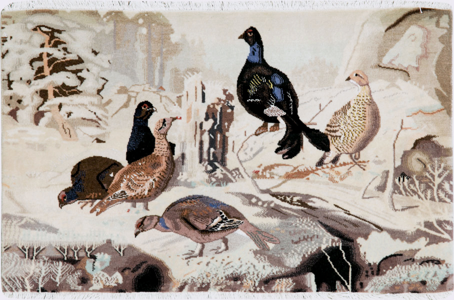 Vintage Persian Pictorial Tabriz Rug, No.26762 - Galerie Shabab