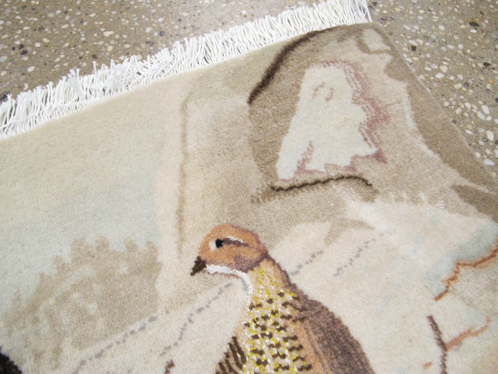 Vintage Persian Pictorial Tabriz Rug, No.26762 - Galerie Shabab