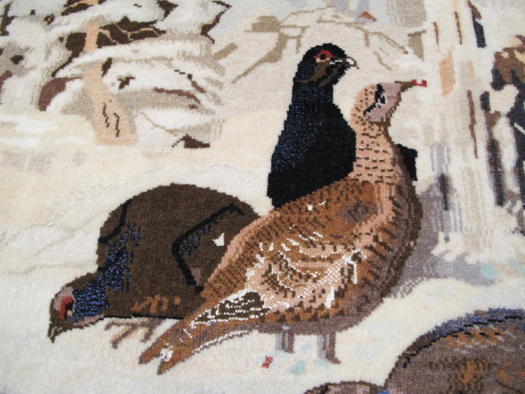 Vintage Persian Pictorial Tabriz Rug, No.26762 - Galerie Shabab