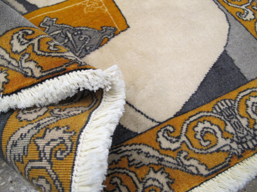 Persian Pictorial Tabriz Rug, No.26763 - Galerie Shabab