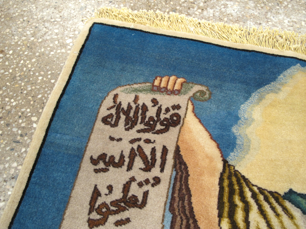 Vintage Persian Tabriz Pictorial Rug, No.26766 - Galerie Shabab