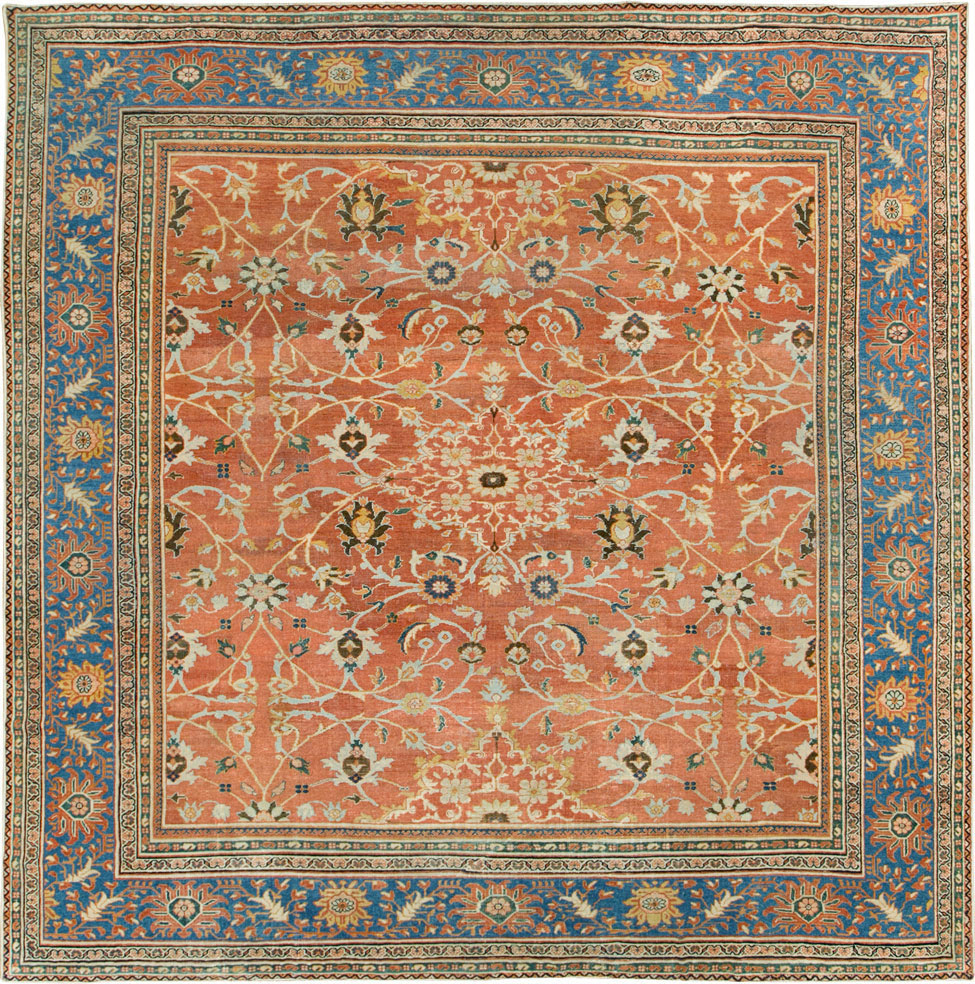 Antique Persian Mahal Large Square Carpet, No.26769 - Galerie Shabab