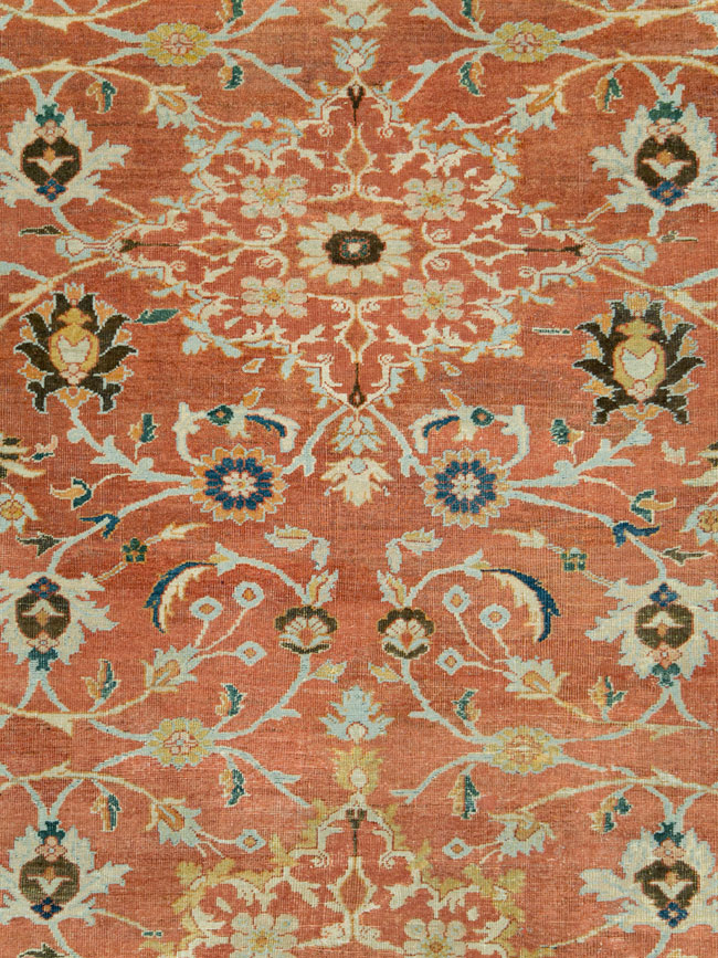 Antique Persian Mahal Large Square Carpet, No.26769 - Galerie Shabab