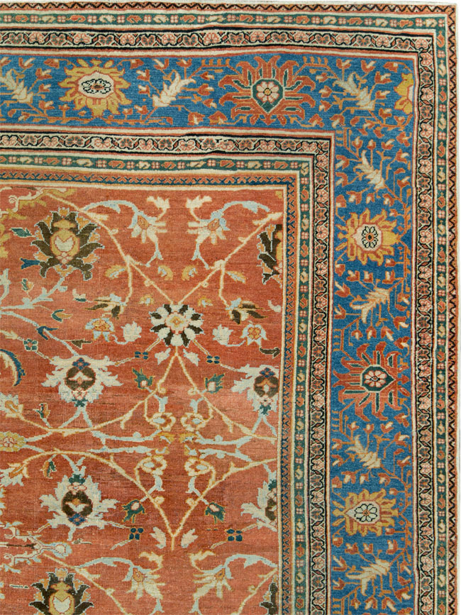 Antique Persian Mahal Large Square Carpet, No.26769 - Galerie Shabab