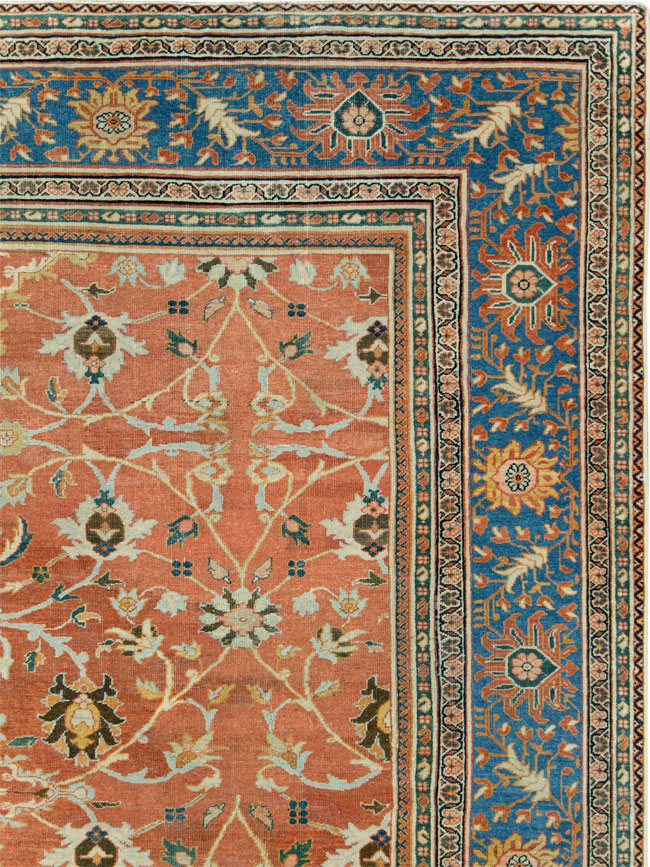 Antique Persian Mahal Large Square Carpet, No.26769 - Galerie Shabab