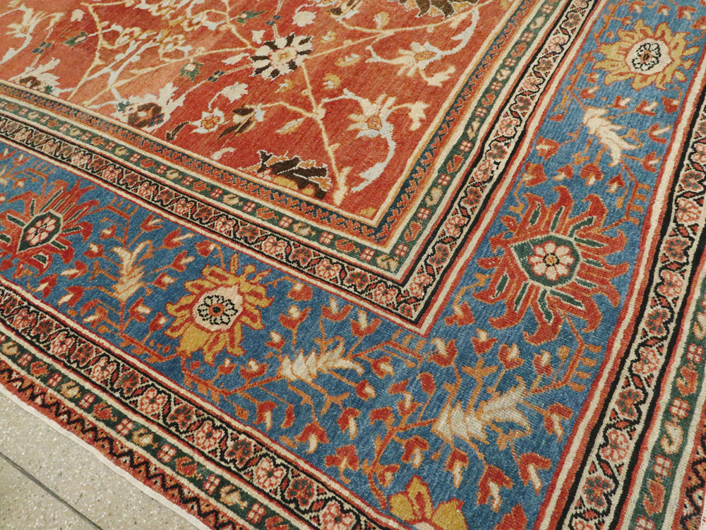 Antique Persian Mahal Large Square Carpet, No.26769 - Galerie Shabab