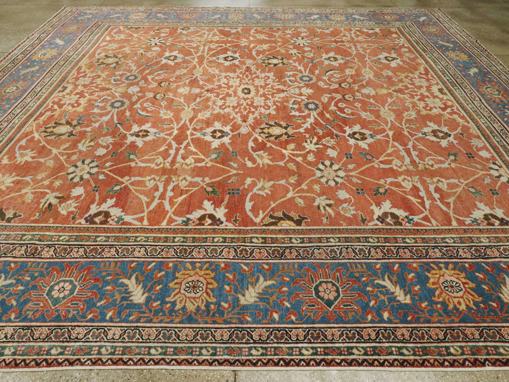 Antique Persian Mahal Large Square Carpet, No.26769 - Galerie Shabab