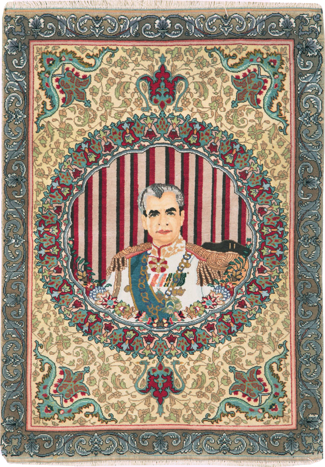 Vintage Persian Tabriz Pictorial Rug, No.26771 - Galerie Shabab