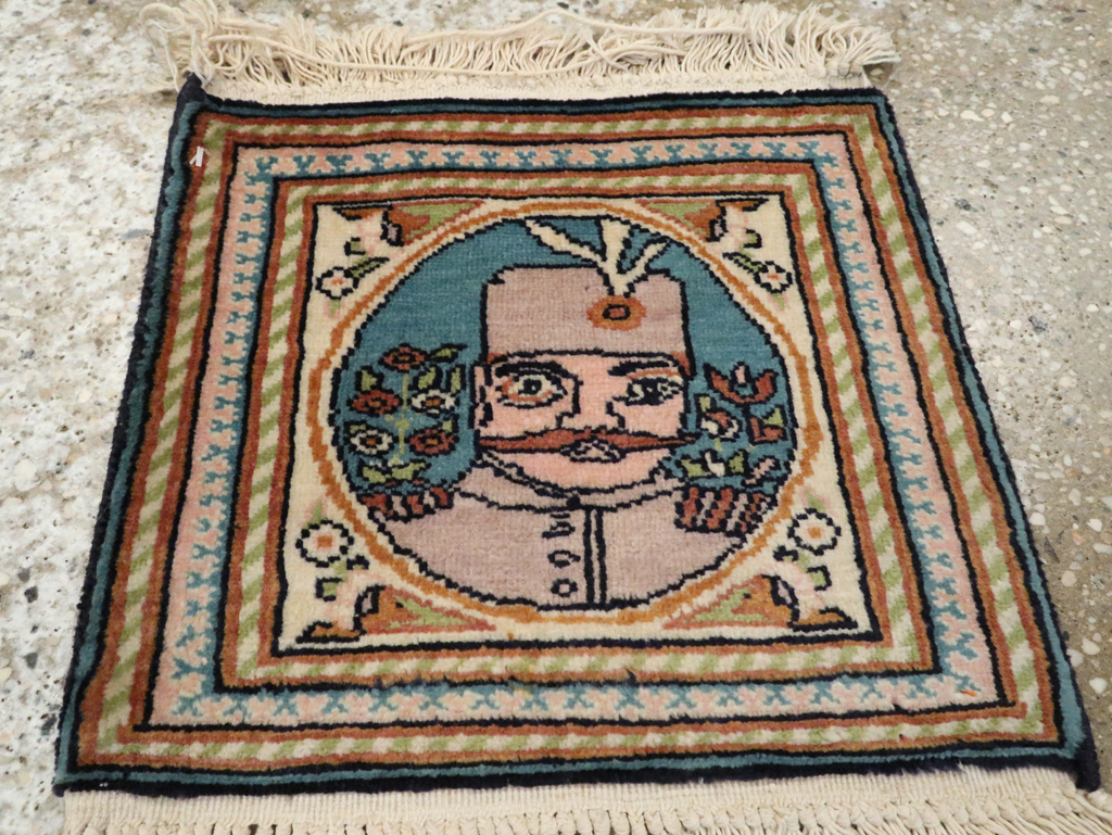 Vintage Persian Tabriz Pictorial Rug, No.26781 - Galerie Shabab