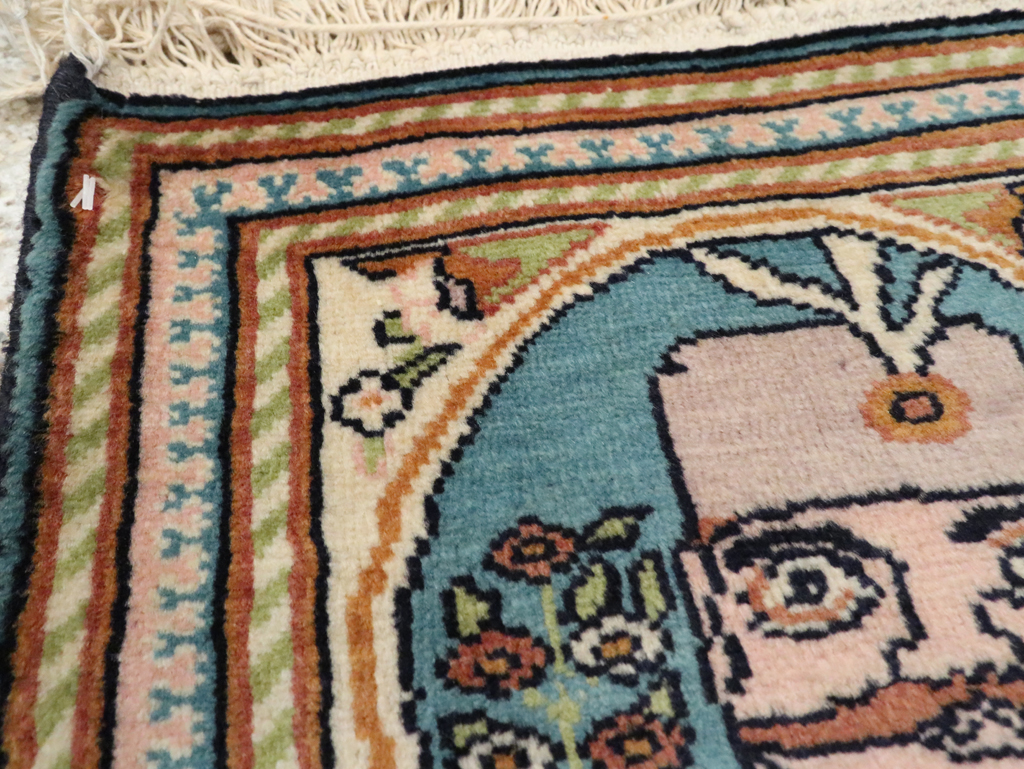 Vintage Persian Tabriz Pictorial Rug, No.26781 - Galerie Shabab