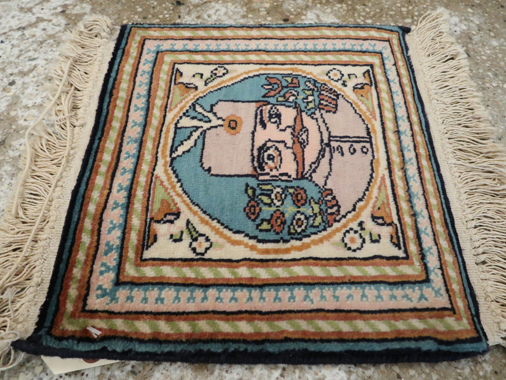 Vintage Persian Tabriz Pictorial Rug, No.26781 - Galerie Shabab