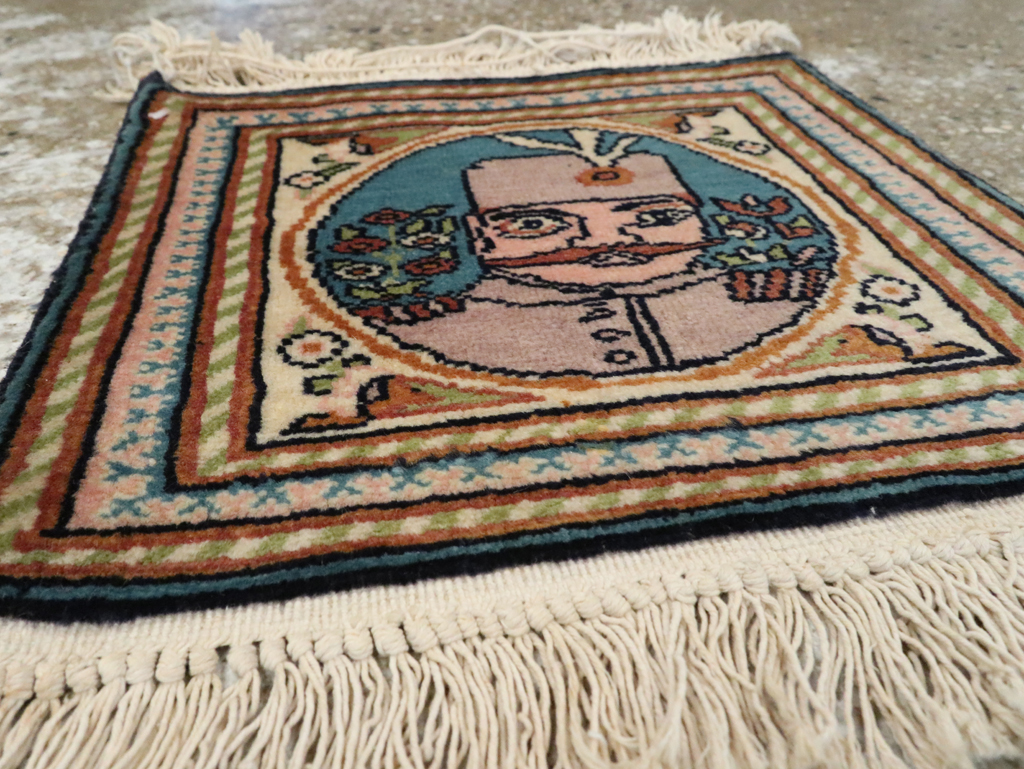 Vintage Persian Tabriz Pictorial Rug, No.26781 - Galerie Shabab