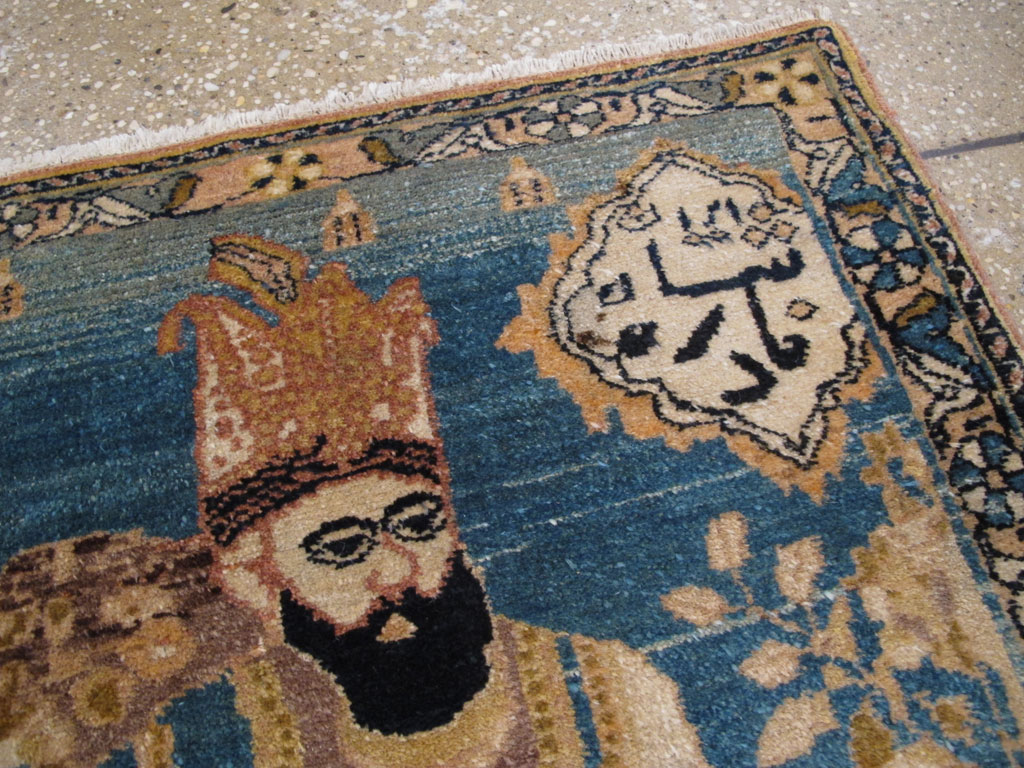 Antique Persian Tabriz Pictorial Rug, No.26782 - Galerie Shabab
