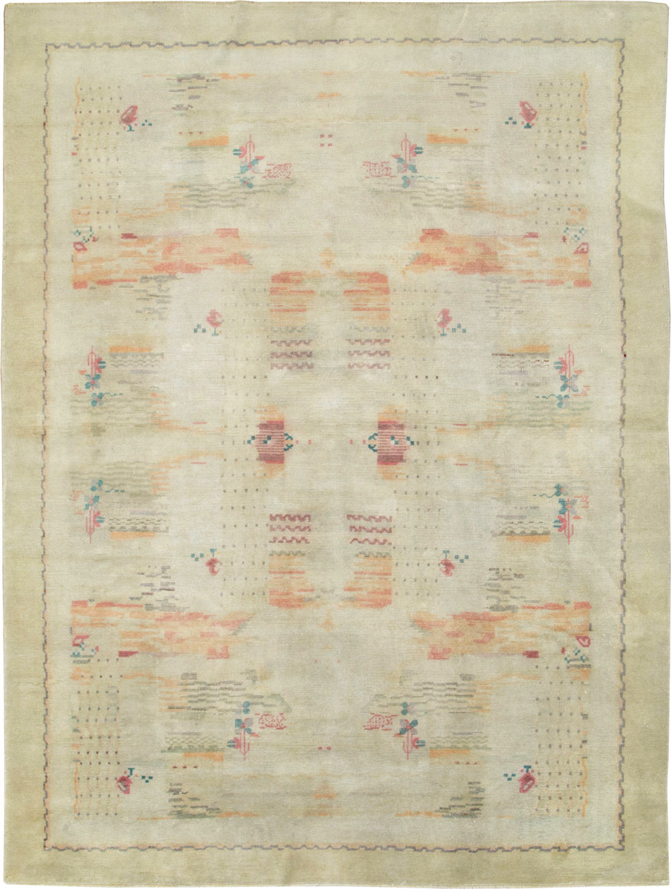 Vintage French Deco Carpet, No.26783 - Galerie Shabab
