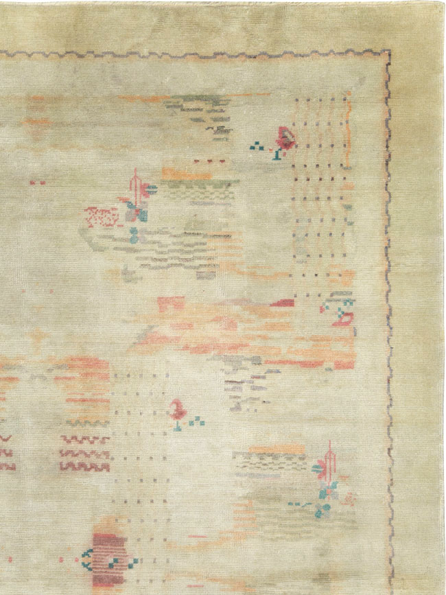 Vintage French Deco Carpet, No.26783 - Galerie Shabab