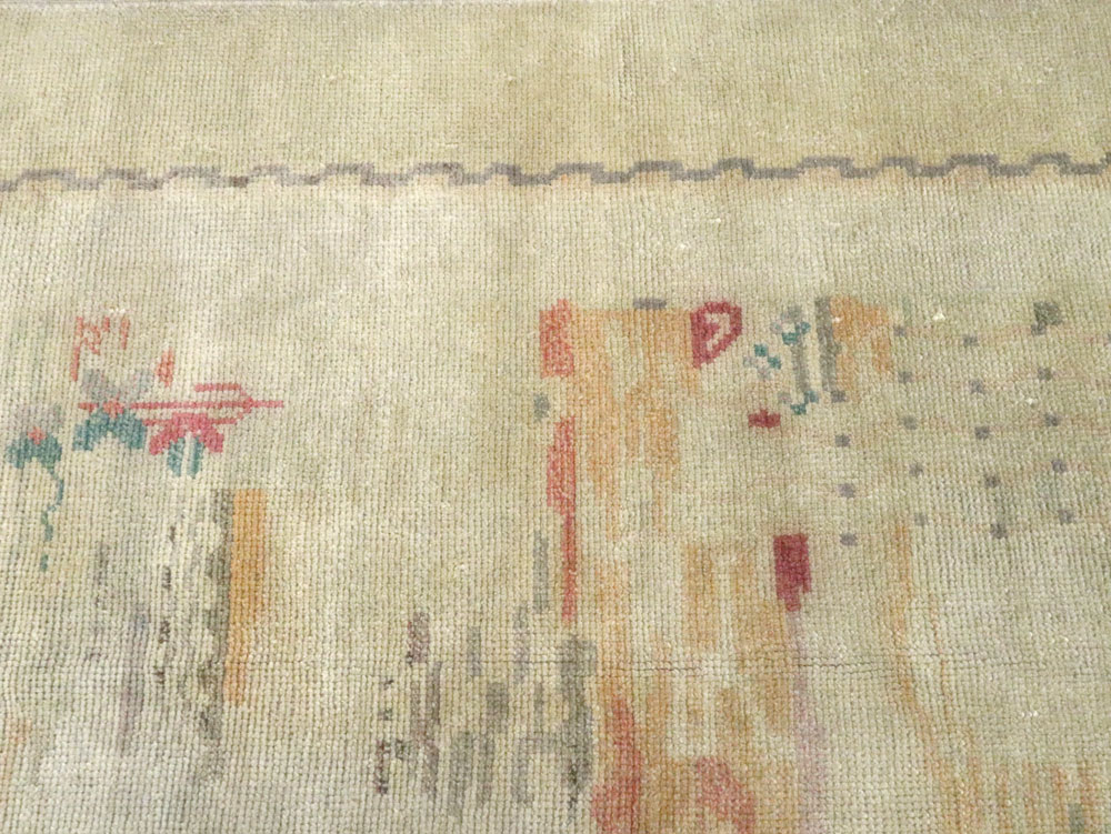 Vintage French Deco Carpet, No.26783 - Galerie Shabab