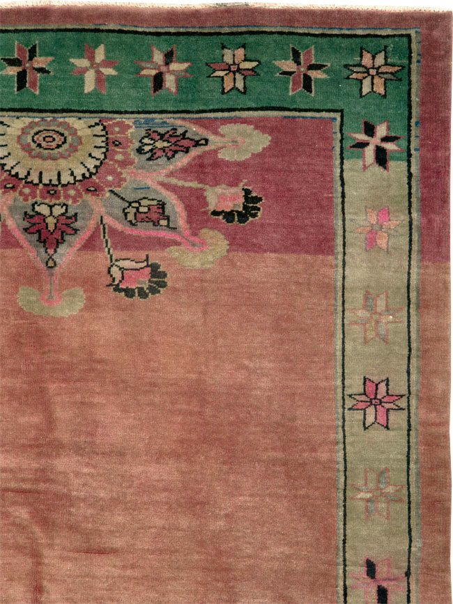Vintage Indian Lahore Wide Gallery Runner, No.26784 - Galerie Shabab
