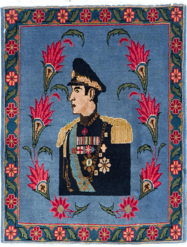 Vintage Persian Tabriz Pictorial Rug, No.26786 - Galerie Shabab
