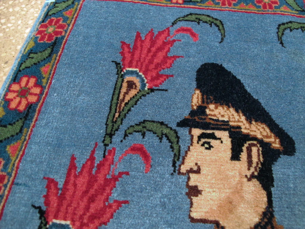 Vintage Persian Tabriz Pictorial Rug, No.26786 - Galerie Shabab