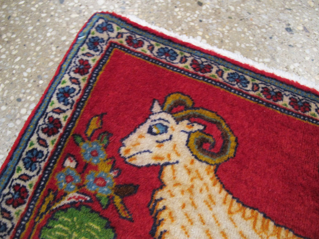 Vintage Persian Tabriz Pictorial Rug (Pair: 1 of 2), No.26788 - Galerie Shabab
